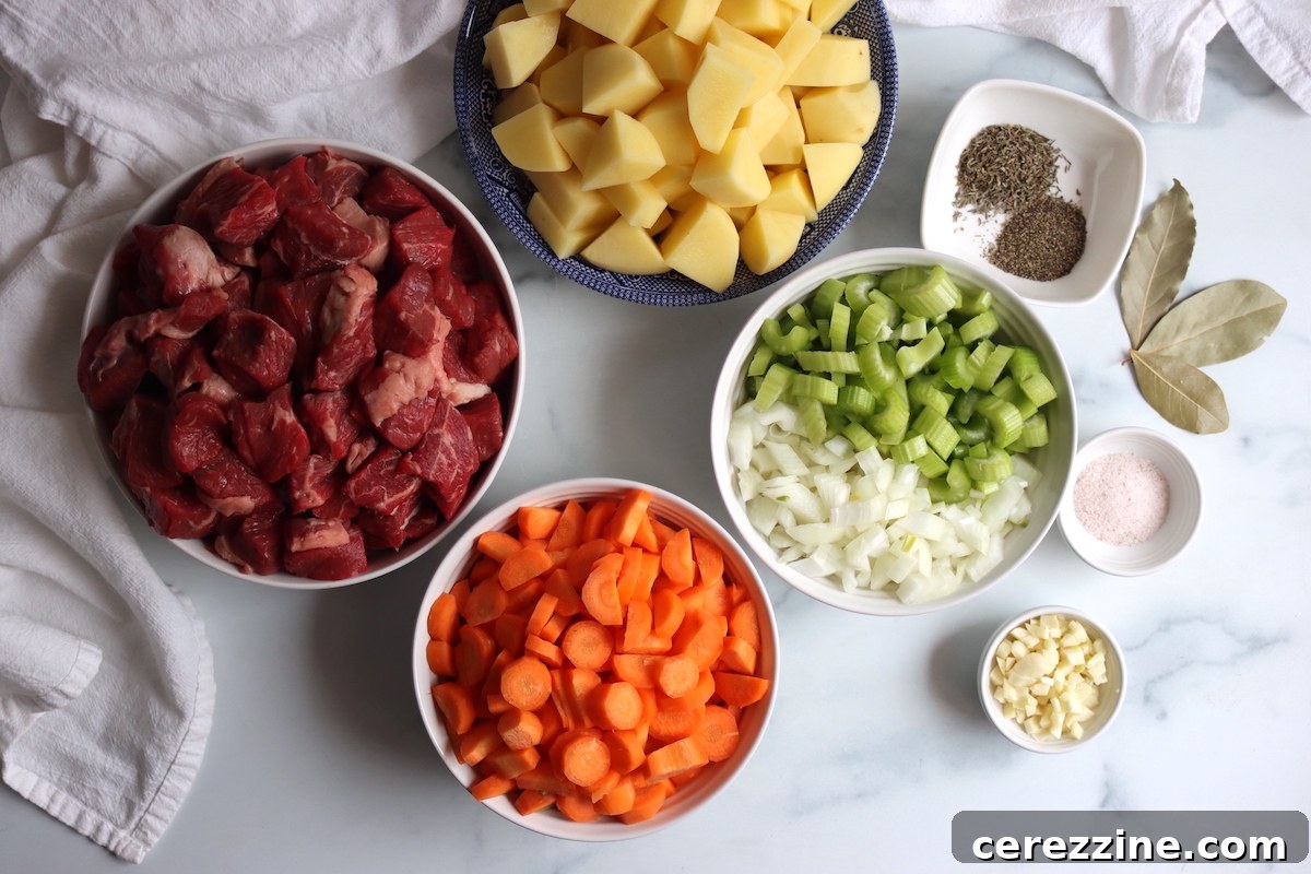 Preparing Ingredients for Canning Beef Stew