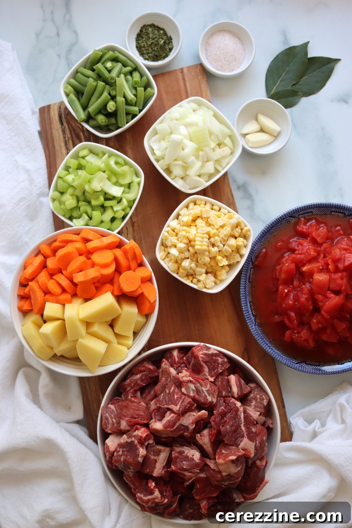 Assortment of canned goods for hearty soups