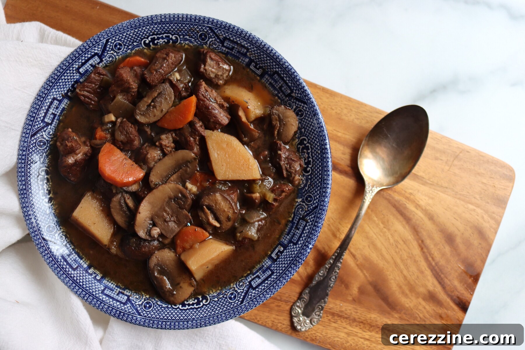 Pantry-Bound Beef and Mushroom Stew 14 Beef Stew with Mushrooms Served