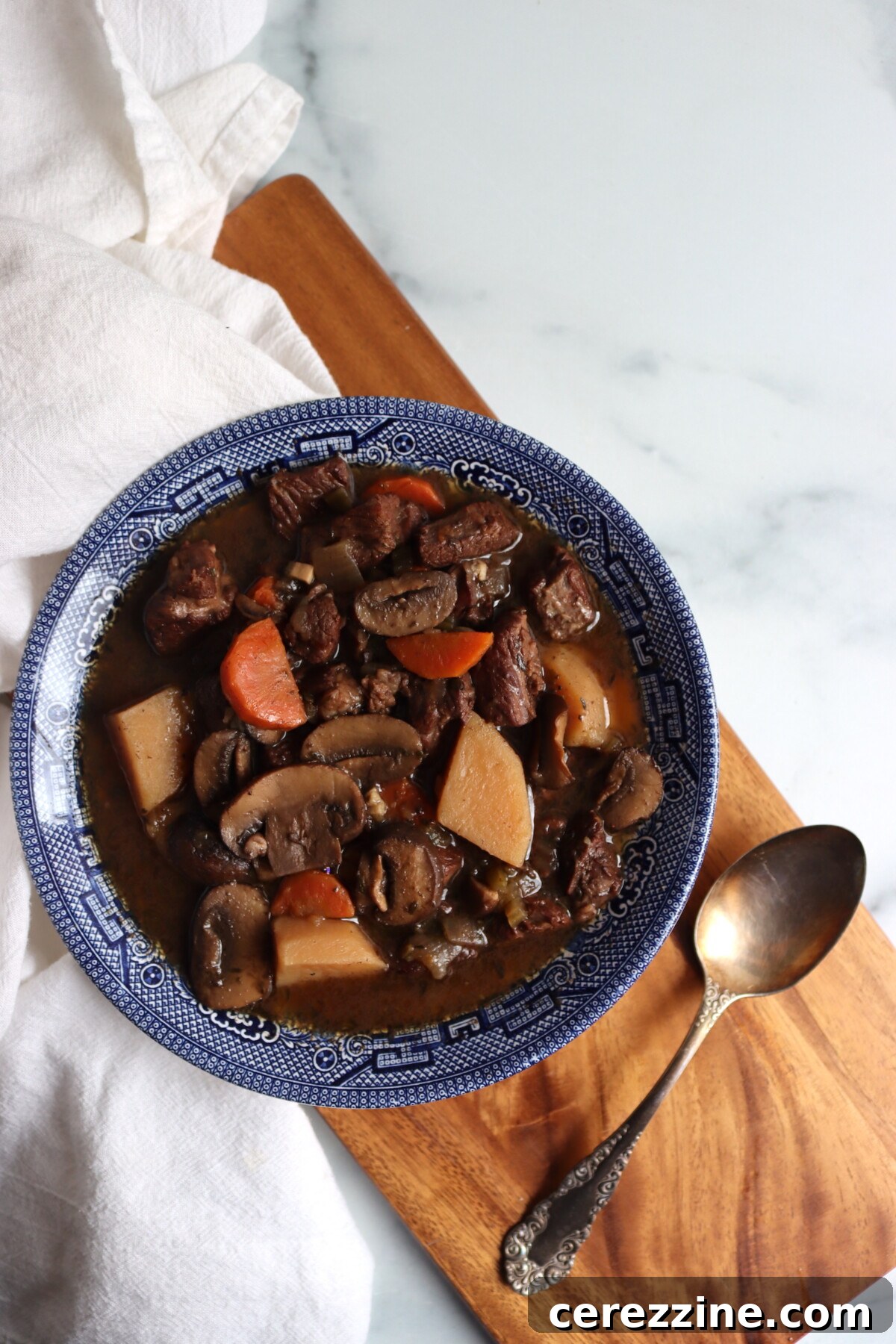 Pantry-Bound Beef and Mushroom Stew 17 Beef Stew with Mushrooms Served