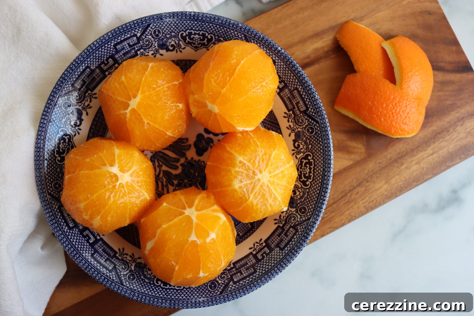 Removing Pith from Oranges