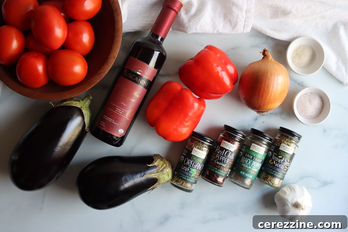 Eggplant Salsa Ingredients
