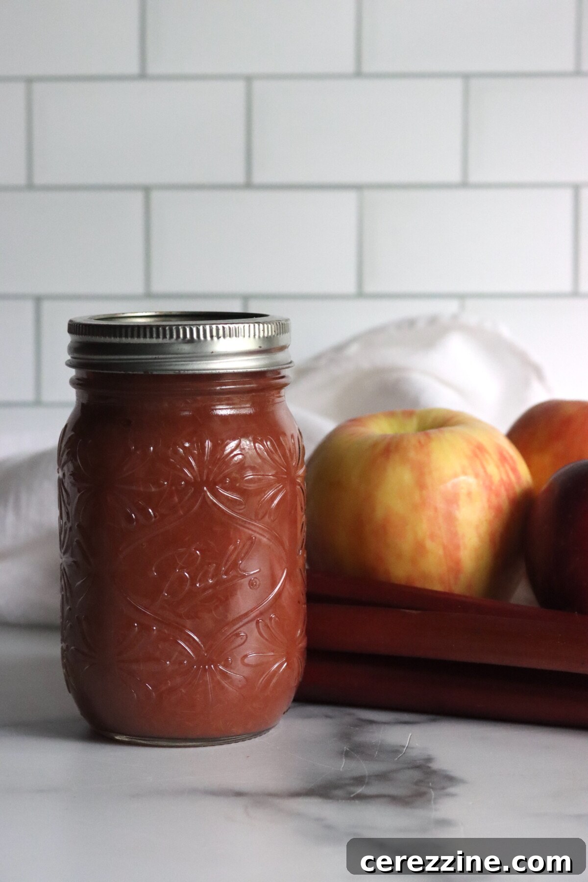 Freshly canned Rhubarb Applesauce