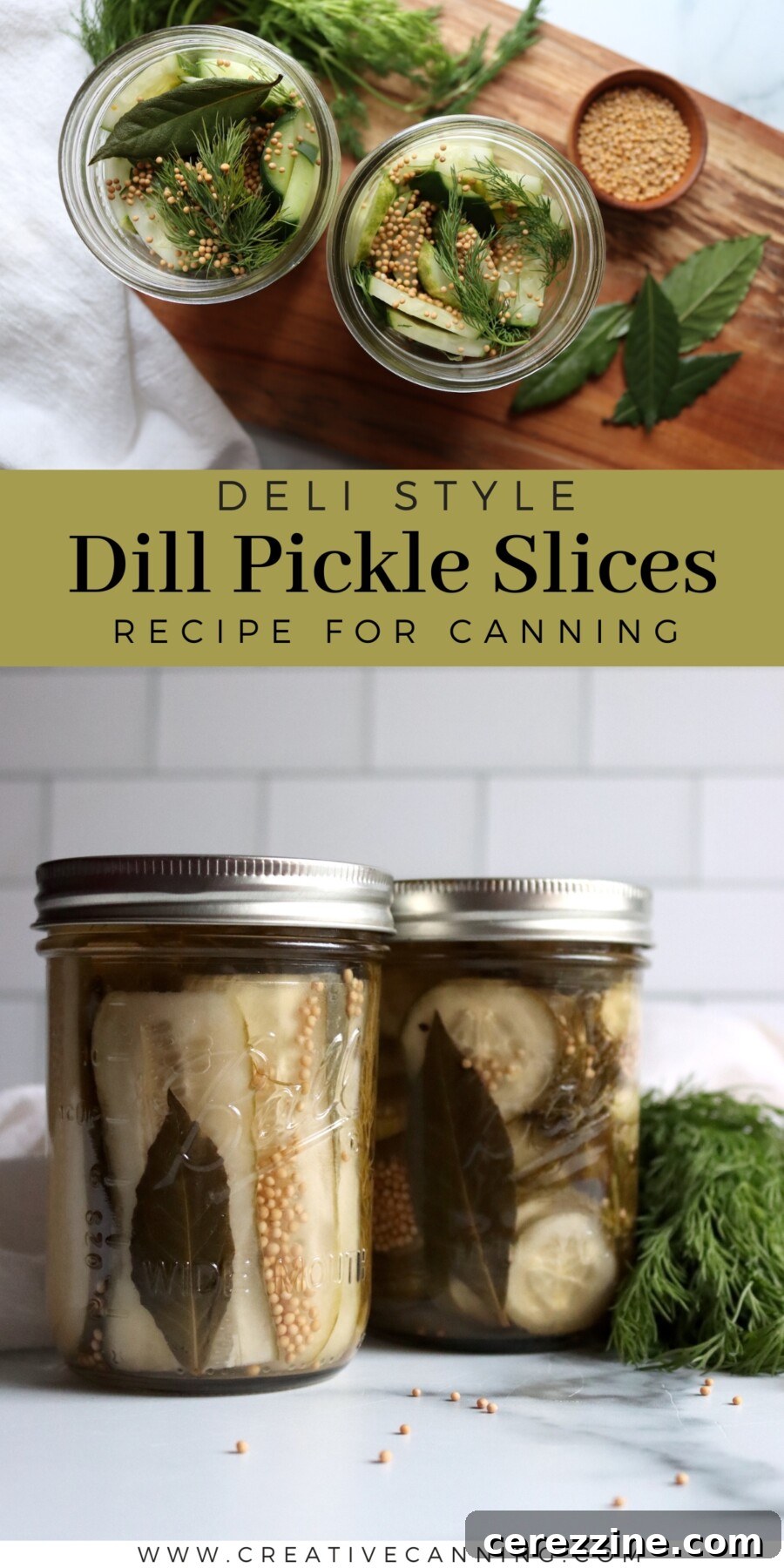 Deli Style Dill Pickle Slices Canning Recipe
