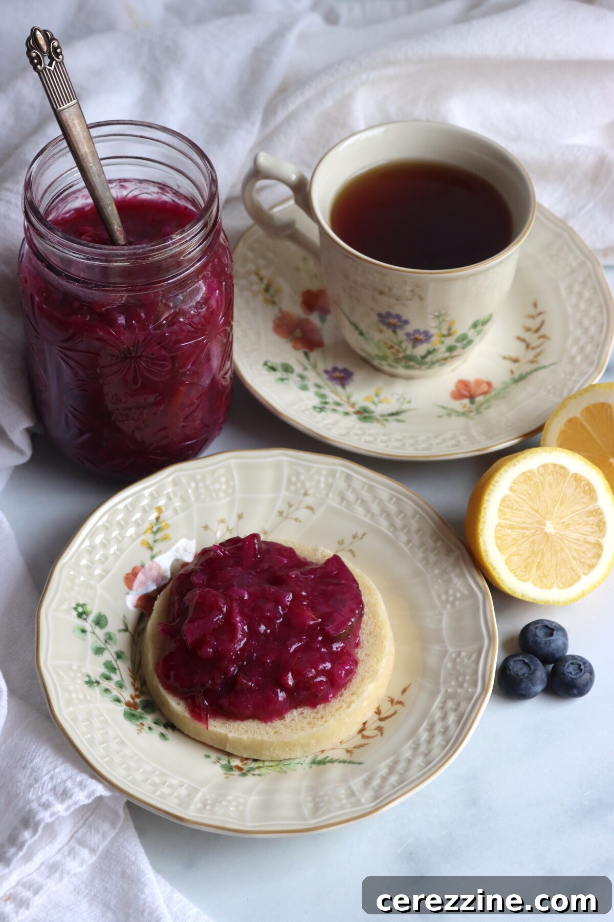 Serving Blueberry Marmalade