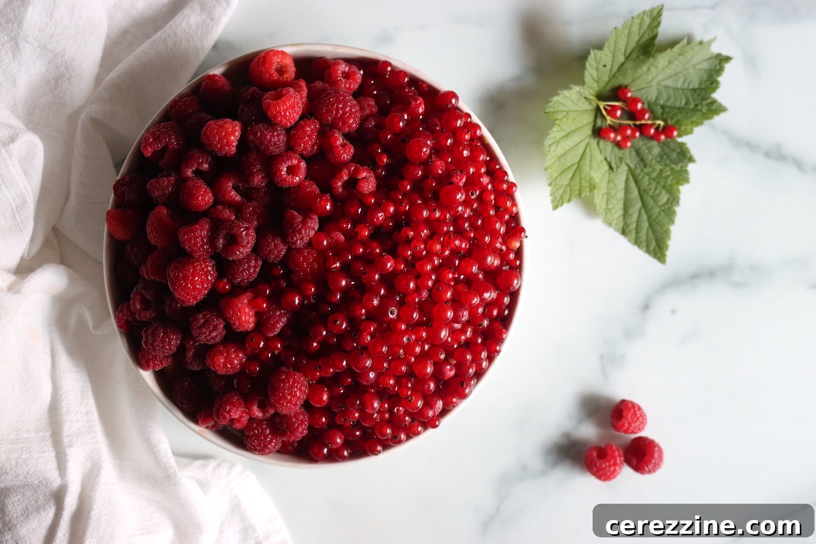 Raspberries and Redcurrants