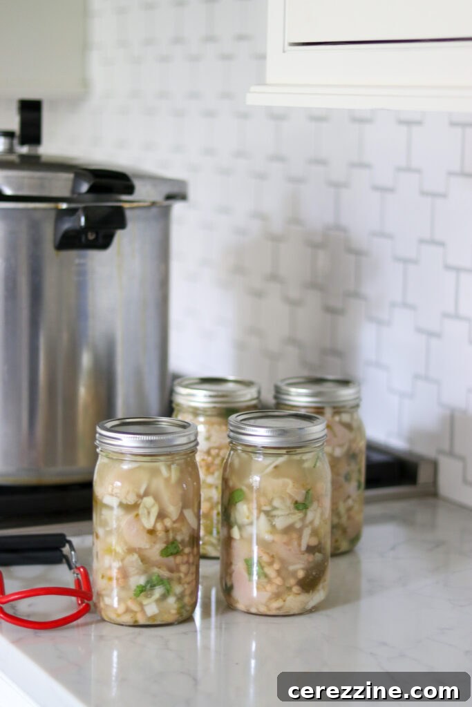 Pressure Canning Chicken Chili Verde