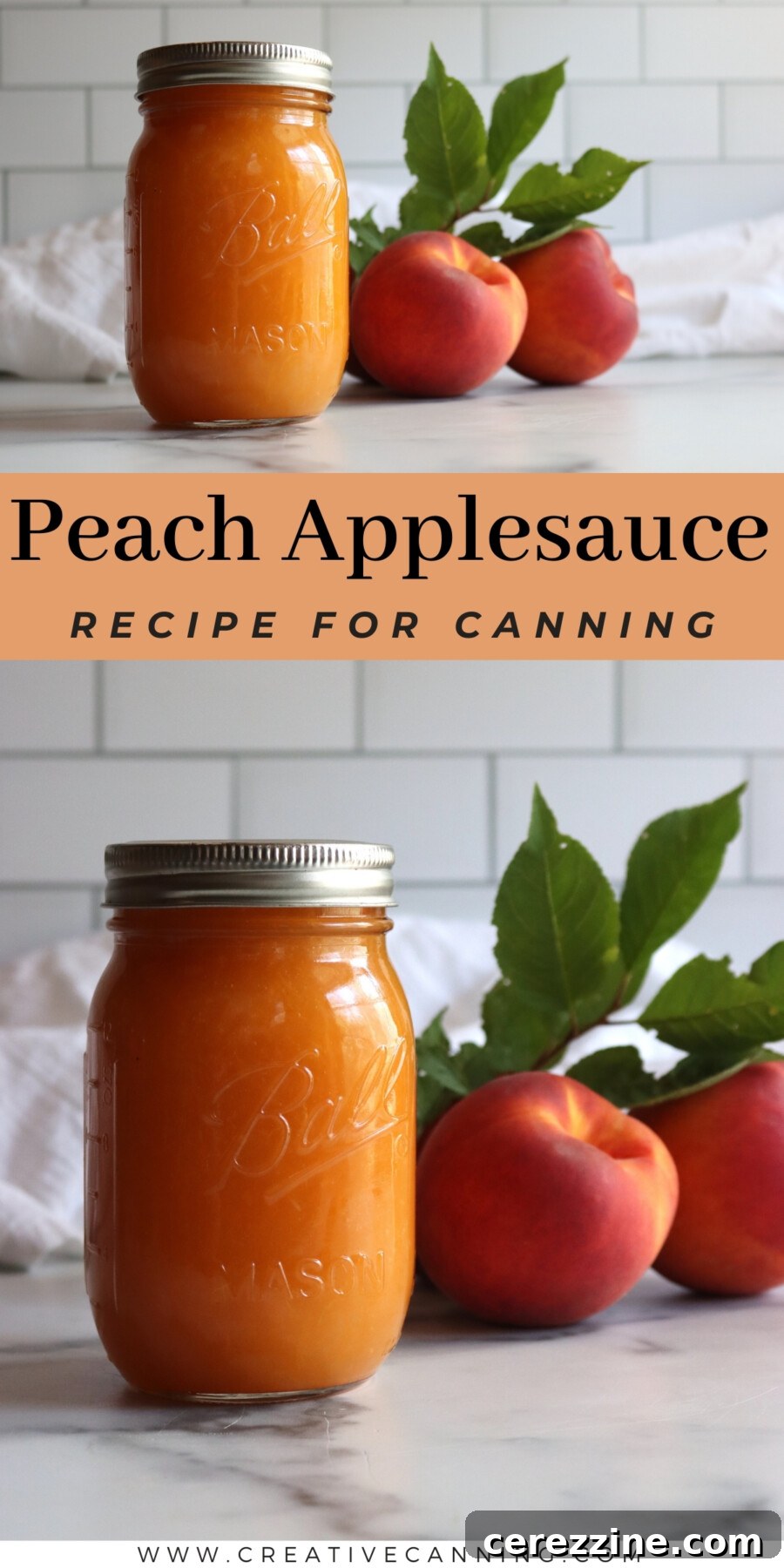 Peach Applesauce Recipe for canning