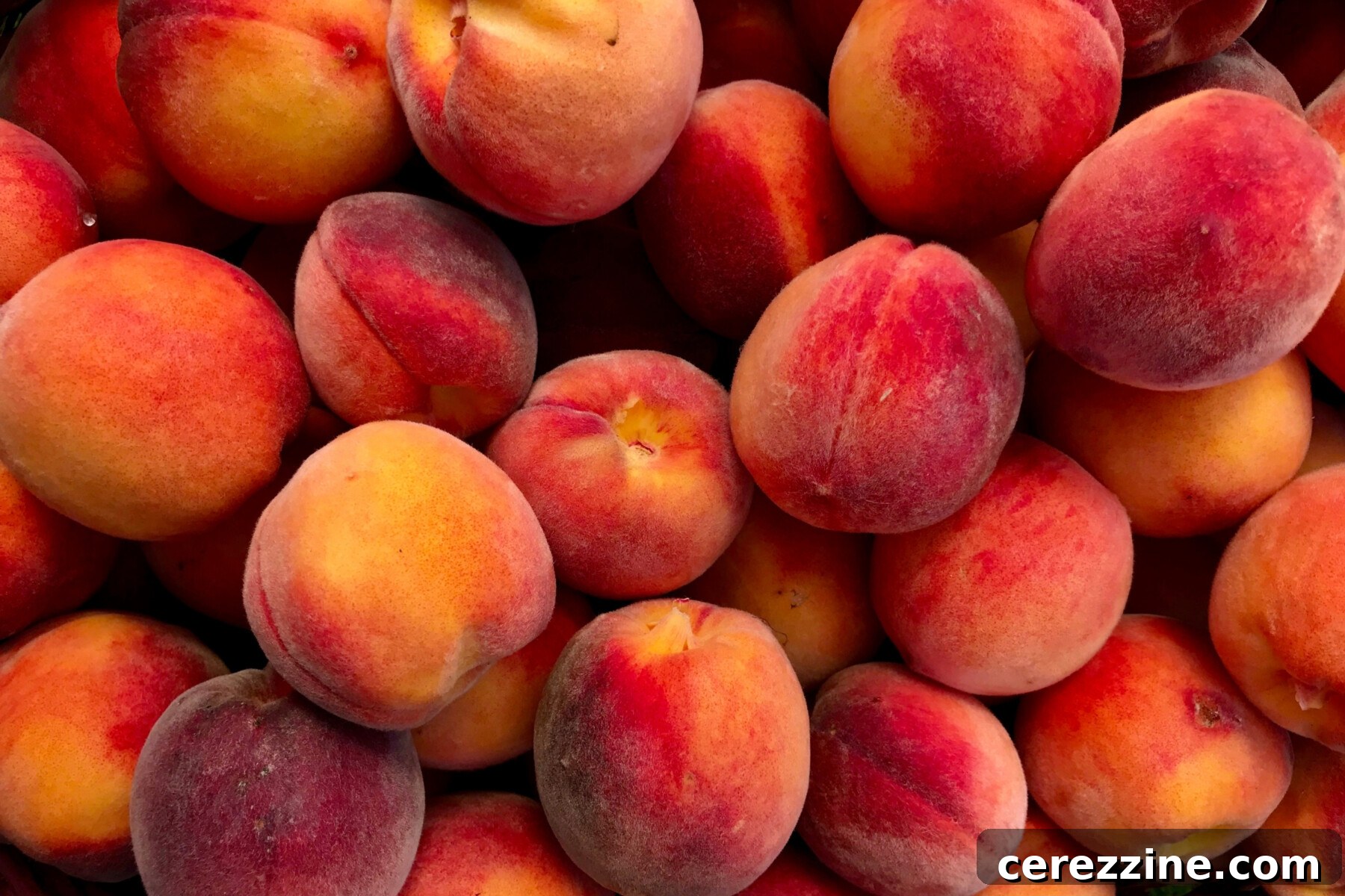 Fresh ripe peaches for making peach applesauce