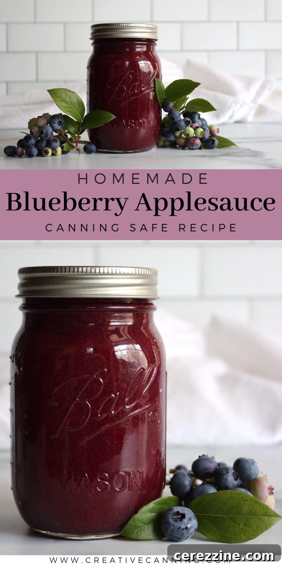 Blueberry Applesauce Recipe for canning