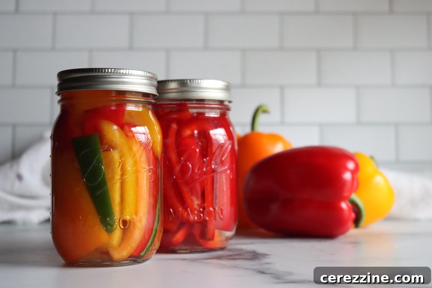 Tangy Pickled Bell Peppers Recipe 8 Packing Pickled Bell Peppers