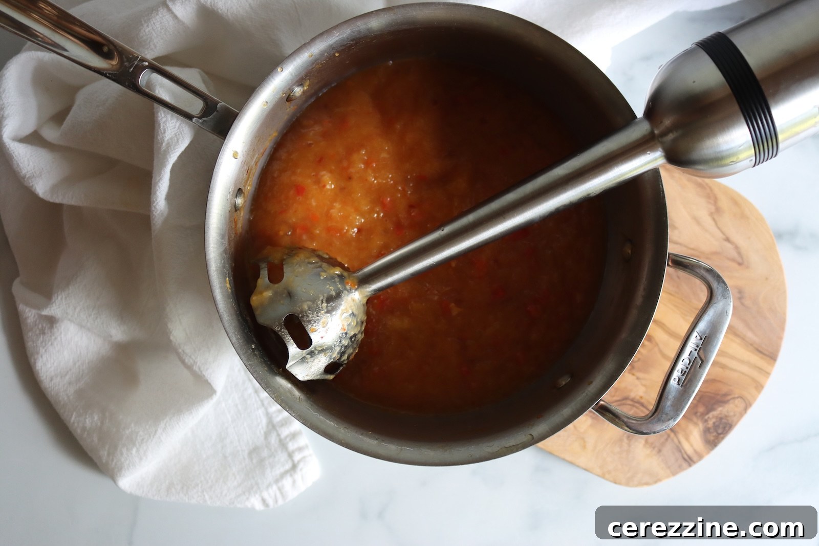 Blending Peach BBQ Sauce