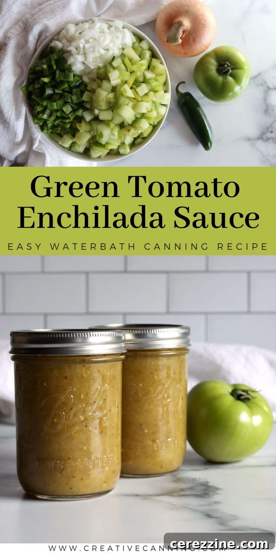 Green Tomato Enchilada Sauce Canning Recipe