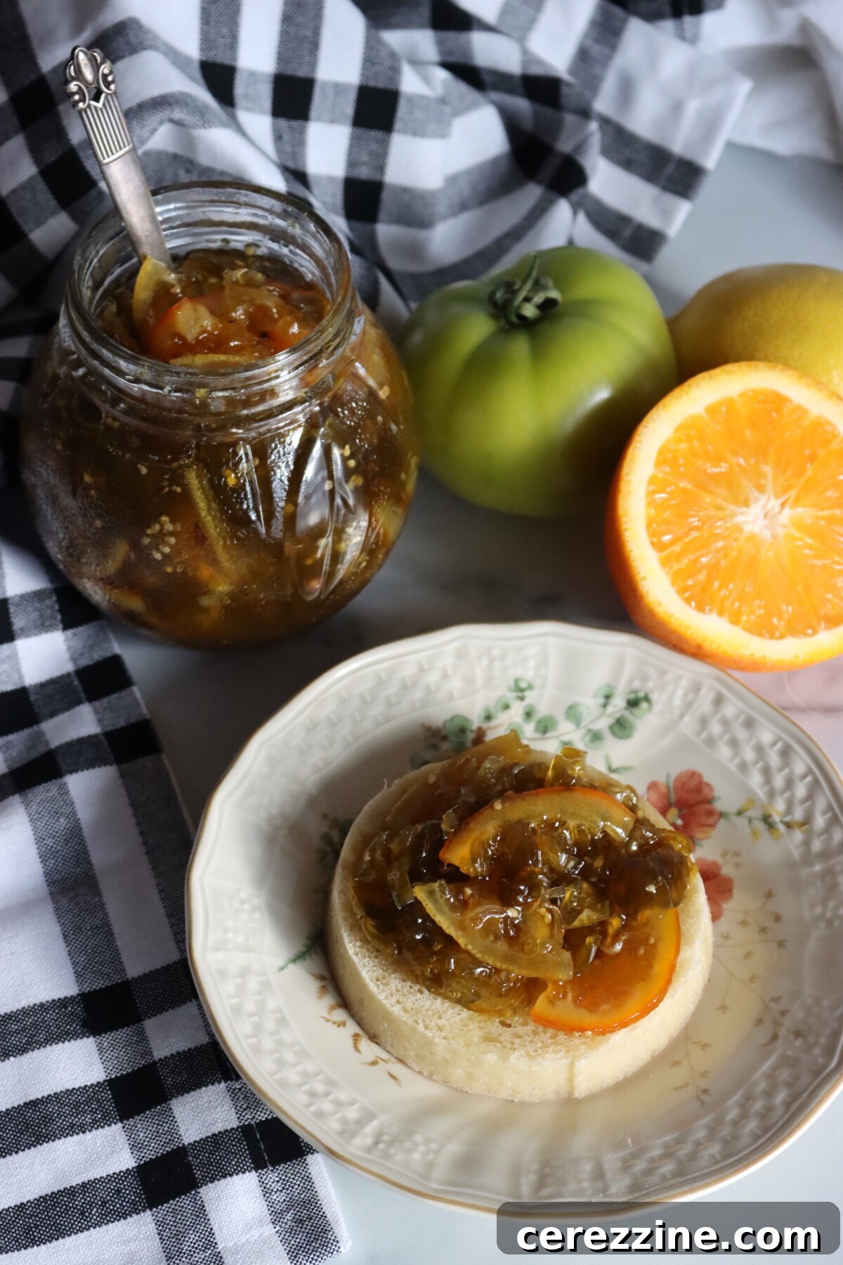 Tangy Green Tomato Marmalade Recipe 10 Serving homemade green tomato marmalade