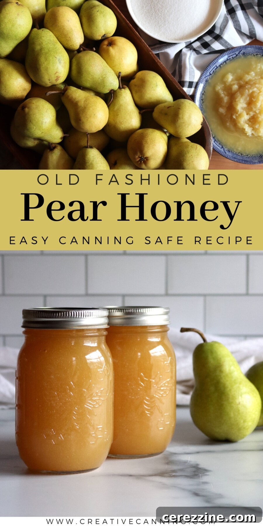 Old-fashioned pear honey canning recipe